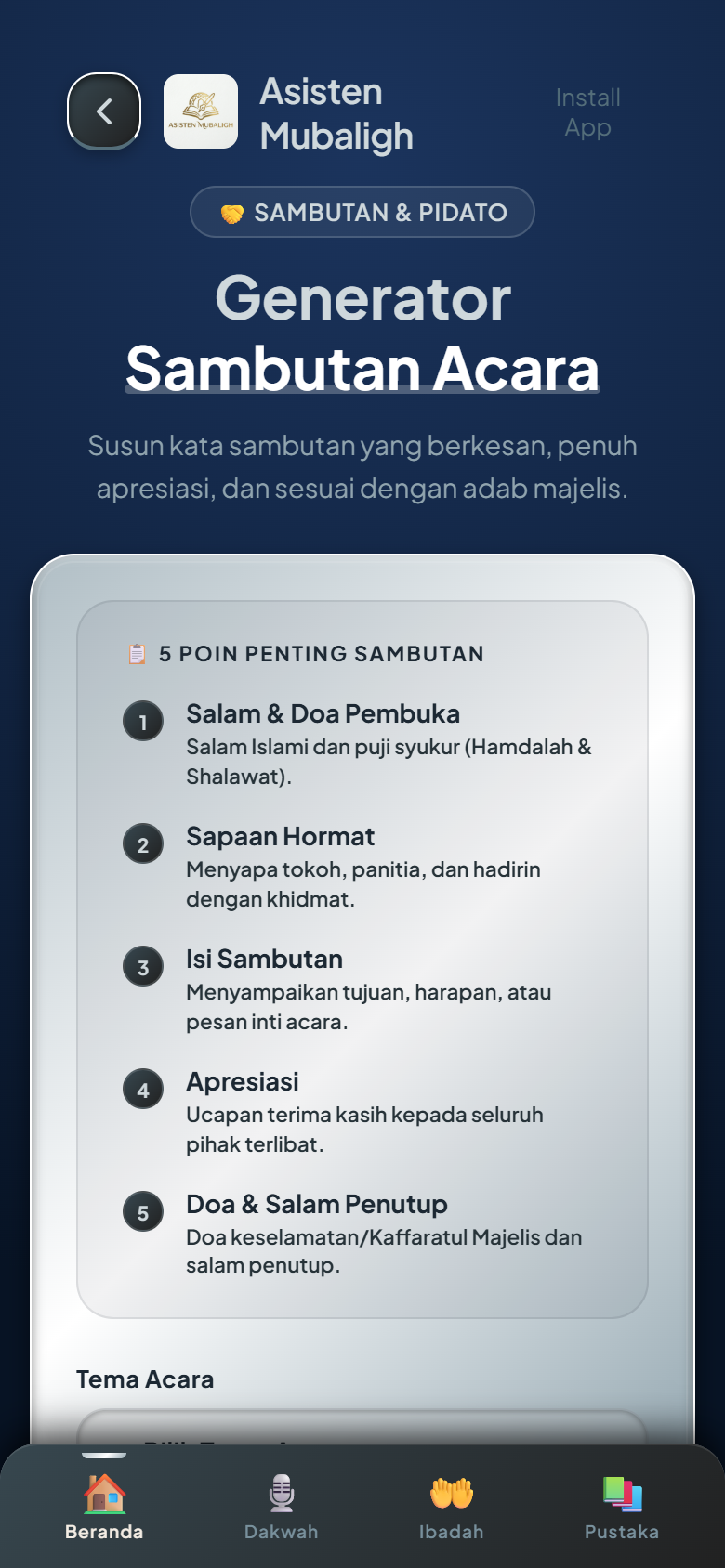 Pembuat Naskah Sambutan Acara